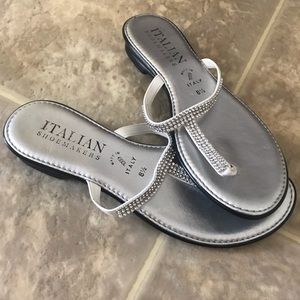 Studded strap flip flops